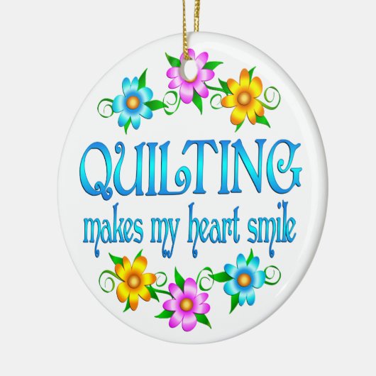 Quilting Smile Keramisch Ornament (Links)