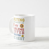 Quilting Solves Most Of My Problems Koffiemok (Voorkant links)