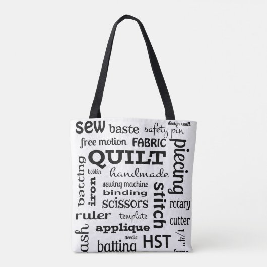 Quilting Subway Art Canvas tas (Achterkant)