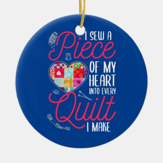 Quilting Supply Quilting Fabric Rulers Keramisch Ornament (Voorkant)