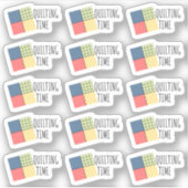 Quilting Time Patchwork Crafter Hobby Bujo Planner Sticker (Voorkant)