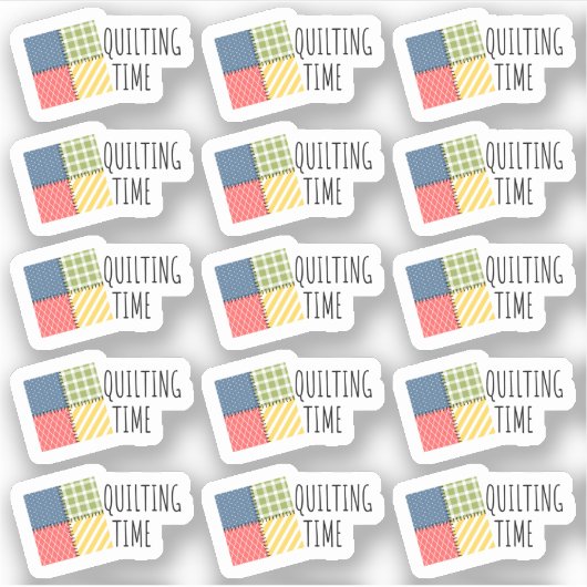 Quilting Time Patchwork Crafter Hobby Bujo Planner Sticker (Voorkant)
