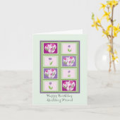 Quilting Vriend Verjaardag Kaart (Gele Bloem)