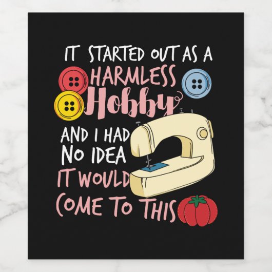 Quilting Wijn Etiket (Enkel label)