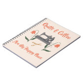 quiltjournaal | Quilts en koffie zijn mijn blijdsc Notitieboek (Linkerzijde)