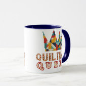 Quiltkoningin - Grappige Quilter - Quiltliefhebber Mok (Voorkant rechts)
