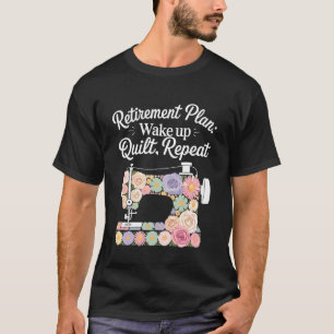 Quiltliefhebber Naaimachine Pensioen Breien T-shirt