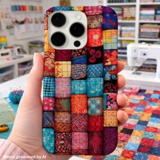 Quiltliefhebbersontwerp - Patchworkkunst iPhone Hoesje