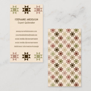 Quiltmaker, Quilting Business Amish Quilt Visitekaartje
