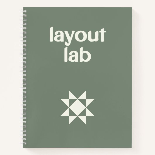 Quiltontwerp & Blokindeling Lab Notitieboek (Voorkant)