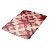 Quiltpatroon Poinsettia Cream Red Badmat (Gekanteld)