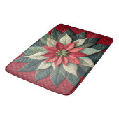 Quiltpatroon Poinsettia rood Badmat (Gekanteld)