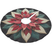 Quiltpatroon Poinsettia Rood Groen Zwart Kerstboom Rok (Gekanteld)
