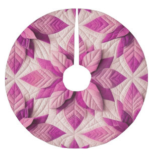 Quiltpatroon Poinsettia roze Kerstboom Rok