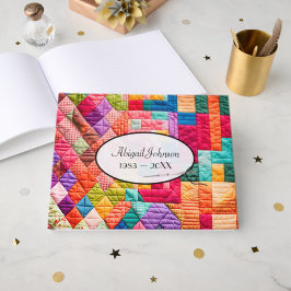 Quiltpatroon voor een naaldherdenkingsdienst gastenboek