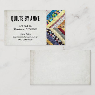 Quiltpatroon voor quilters visitekaartje