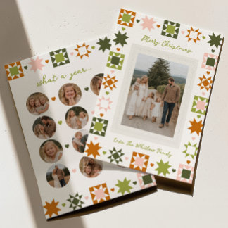 Quiltpatroon What a Year Kerstkaart