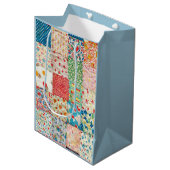  Quiltpatroongeschenkzak Medium Cadeauzakje (Voorkant Gekanteld)