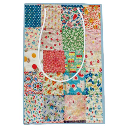  Quiltpatroongeschenkzak Medium Cadeauzakje (Voorkant)