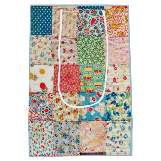  Quiltpatroongeschenkzak Medium Cadeauzakje (Achterkant)