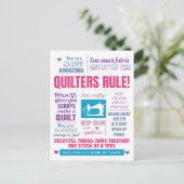 Quiltquilterregel Briefkaart (Staand voorkant)