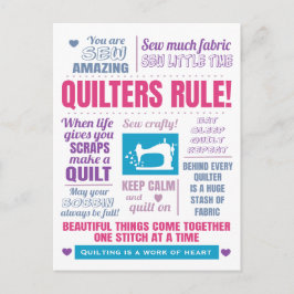 Quiltquilterregel Briefkaart
