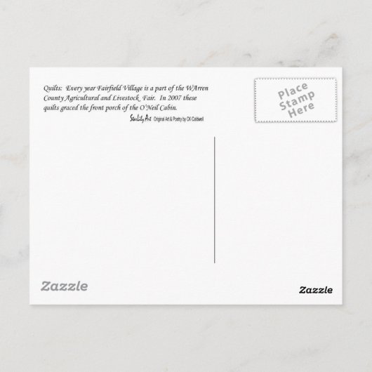 Quilts Briefkaart (Achterkant)