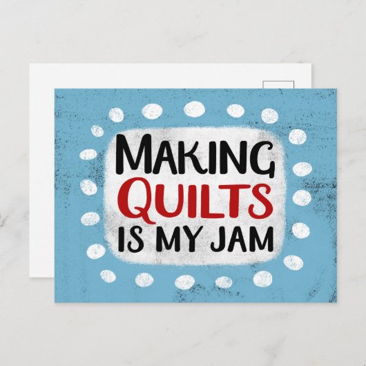 Quilts maken is mijn Briefkaart (Voorkant / Achterkant)
