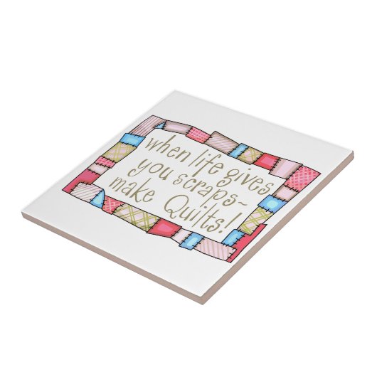 Quilts maken tegeltje (Zijkant)