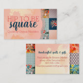 Quilts quilter fabric blok naaddruk visitekaartje (Voorkant / Achterkant)