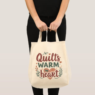 "Quilts Verwarm Het Hart" Gezellige Quilt Cottagec Tote Bag