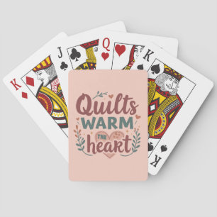 "Quilts Warm The Heart" Gezellige Quilting Cottage Pokerkaarten