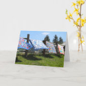 Quilts-Wenskaart Kaart (Gele Bloem)