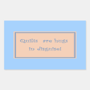 Quilts zijn knuffels rechthoekige sticker