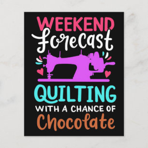 Quiltsteek Naaien Chocolade -Chocolade Liefhebber Flyer