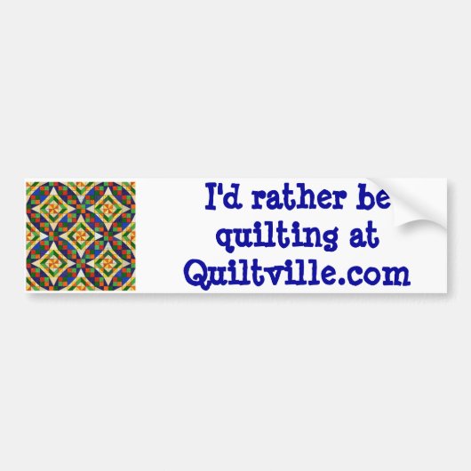 Quiltville Bumpersticker (Voorkant)