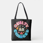 Quilty als gelaagde funny Quilover Tote Bag (Achterkant)