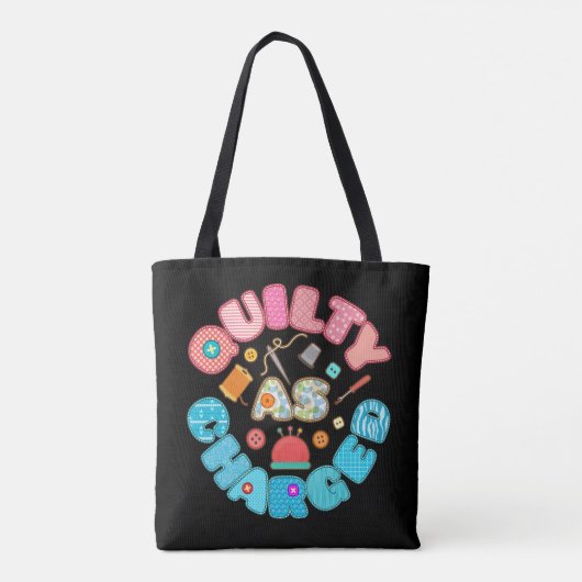 Quilty als gelaagde funny Quilover Tote Bag (Achterkant)