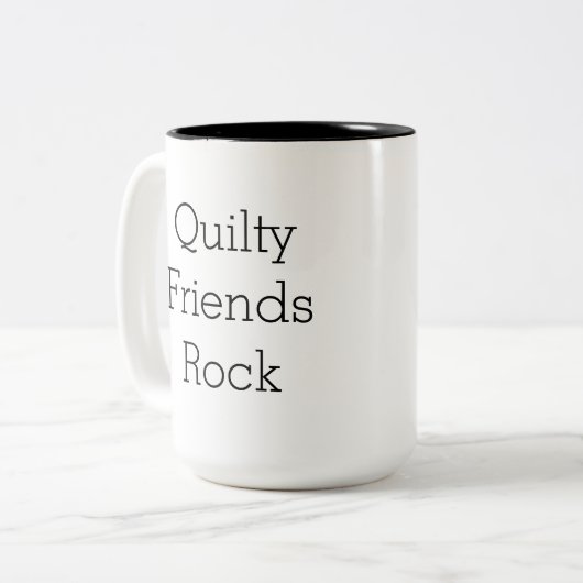 Quilty Friends Rock mok aan twee zijden (Voorkant links)