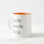 Quilty Friends Rock-mok Tweekleurige Koffiemok (Voorkant links)