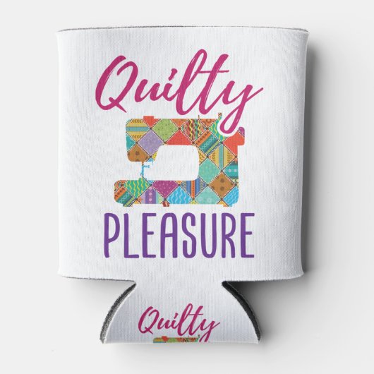Quilty Pleasure Quilter Quilter Sew Quilts Blikjeskoeler (Voorkant)