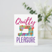 Quilty Pleasure Quilter Quilter Sew Quilts Briefkaart (Staand voorkant)