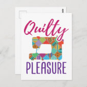 Quilty Pleasure Quilter Quilter Sew Quilts Briefkaart (Voorkant / Achterkant)