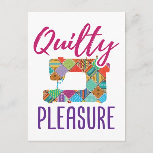 Quilty Pleasure Quilter Quilter Sew Quilts Briefkaart (Voorkant)