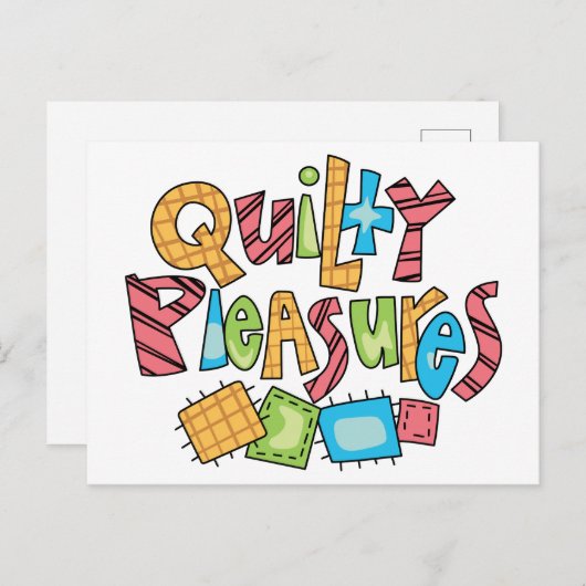 Quilty Pleasures Briefkaart (Voorkant / Achterkant)