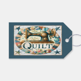 Quiltzakelijke kaart cadeaulabel