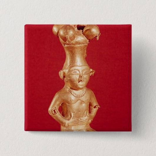 Quimbaya-container in de vorm vierkante button 5,1 cm (Voorkant)