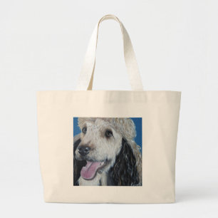 Quina Labradoodle Painting Grote Tote Bag