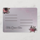 Quince Años Dank u kaart (Achterkant)