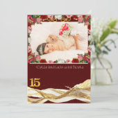 Quince anosInvitation Kaart (Staand voorkant)